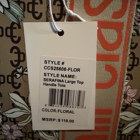 Cavalli Class Floral Logo Satchel Tote | Structured Handbag | NWT - Picture 3 of 6